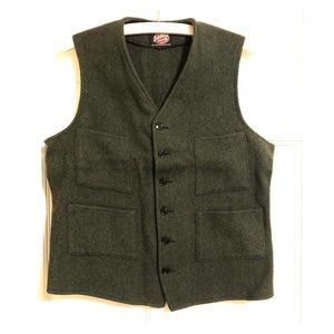 Johnson Woolen Mills wool vest with 6 button front